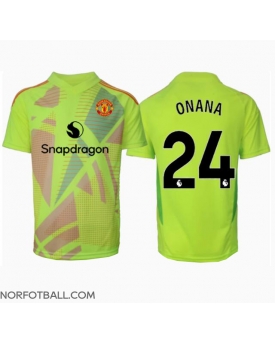 Billige Fotballdrakt Manchester United Andre Onana #24 Keeper Replika Bortedrakt 2024-25 Kortermet